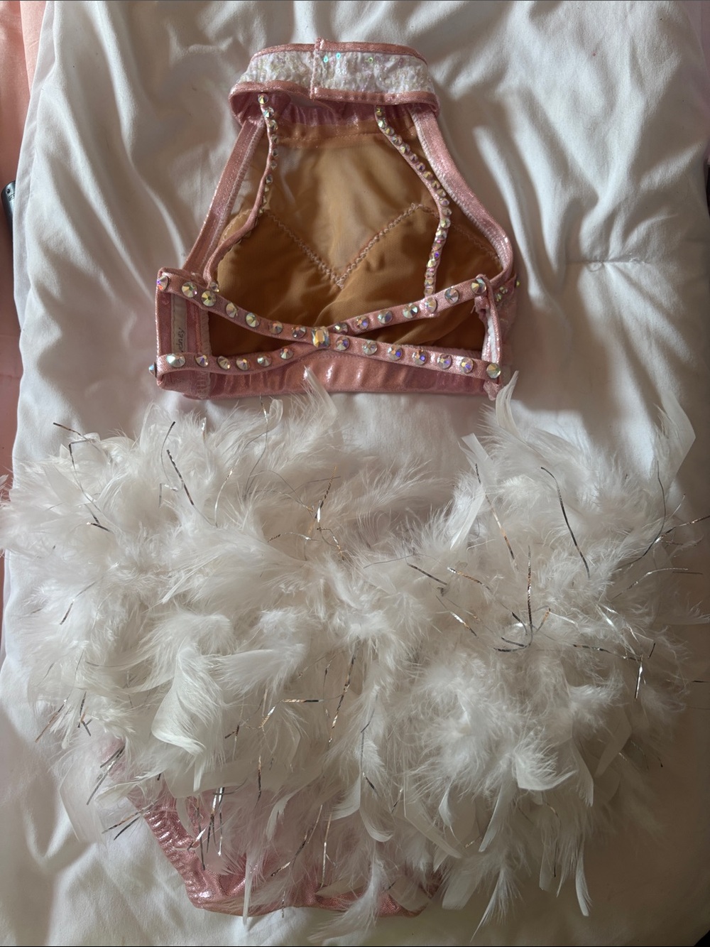 Kids Pink Sequin Dance Costume Set - Sparkle Two-Piece - Picture 3 of 5
